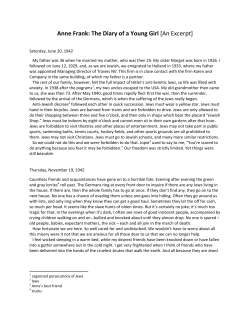 Anne Frank: The Diary of a Young Girl [An Excerpt]