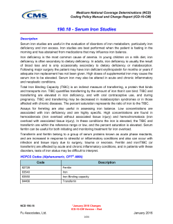 190.18 - Serum Iron Studies