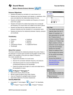 Summary of lesson - TI Education