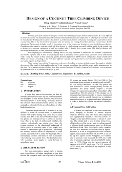 Design of a Coconut Tree Climbing Device