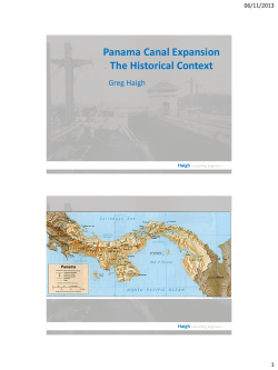 The Historical Background of the Panama Canal