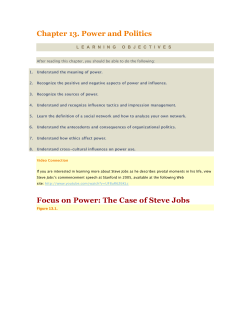Chapter 13. Power and Politics