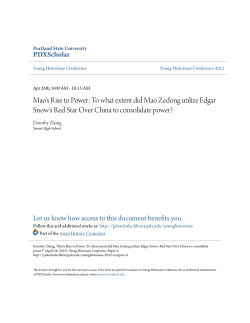 Mao`s Rise to Power: To what extent did Mao Zedong