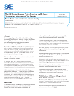 Multi-Cylinder Opposed Piston Transient and