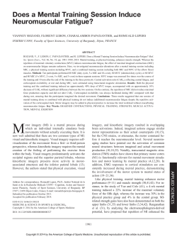 Does a Mental Training Session Induce Neuromuscular Fatigue?