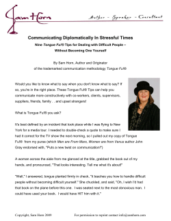 Communicating Diplomatically In Stressful Times