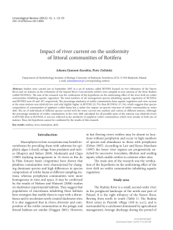 Impact of river current on the uniformity of littoral communities of