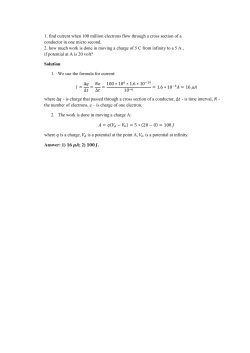 1. find current when 100 million electrons flow through a cross