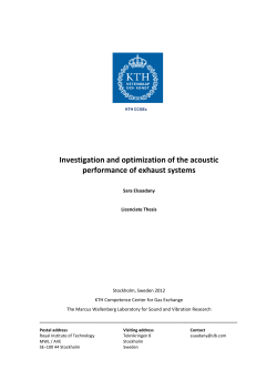 Investigation and optimization of the acoustic