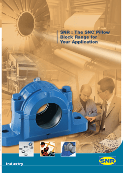 SNR : SNC Pillow Block Housings