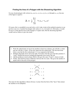 The Shoestring Algorithm for Finding the Area of a Polygon