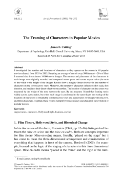 The Framing of Characters in Popular Movies