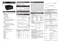 Page 1 Display 4 digits, 0.5" height, 7 segment Red LED Operating