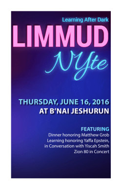 Limmud NYte 2016 Journal