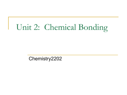 Unit 2: Chemical Bonding