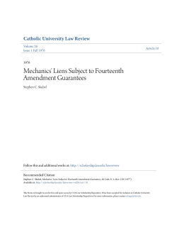 Mechanics` Liens Subject to Fourteenth Amendment Guarantees