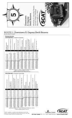 ROUTE 5 Downtown/S. Osprey/Swift/Beneva