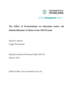 The Effect of Protestantism on Education before the Industrialization