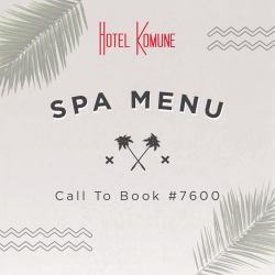 SPA MENU - Komune Resorts