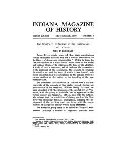 INDIANA MAGAZINE OF HISTORY