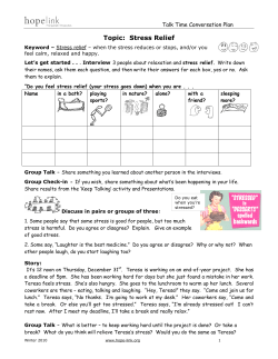 Topic: Stress Relief