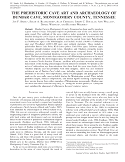 THE PREHISTORIC CAVE ART AND ARCHAEOLOGY OF DUNBAR