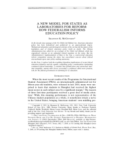 a new model for states as laboratories for reform: how federalism