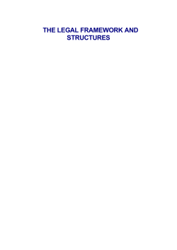the legal framework and structures