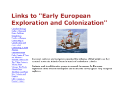 Links to "Early European Exploration and Colonization"