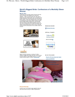 Dr. Phil &mdash; World`s Biggest Bride: Confessions of a