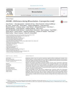 AWARE&mdash;AWAreness during REsuscitation&mdash;A prospective study