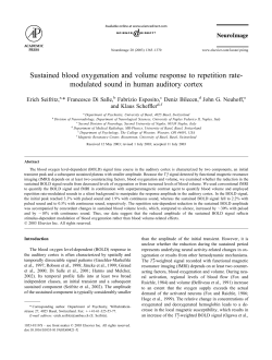 Sustained blood oxygenation and volume response to repetition rate