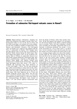 Formation of submarine flat-topped volcanic cones in Hawai`i
