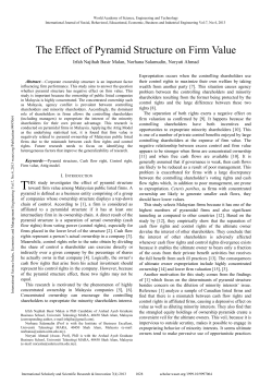 The Effect of Pyramid Structure on Firm Value