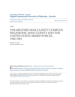 the military-masculinity complex: hegemonic masculinity and the