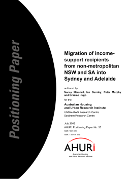 Migration of Income-Support Recipients from Non