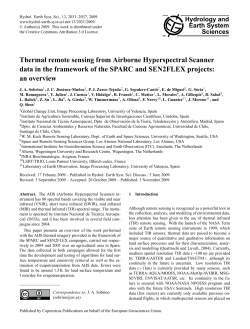 Thermal remote sensing from Airborne Hyperspectral Scanner data