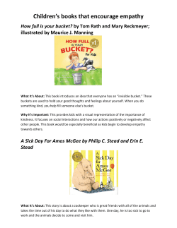 Children books which encourage kindness toward each other
