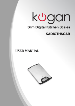 KADIGTHSCAB Slim Digital Kitchen Scales User Manual