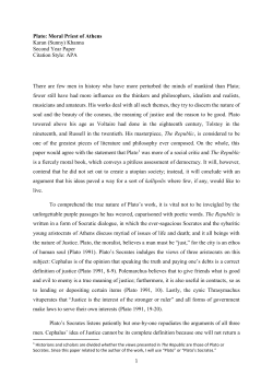 Plato: Moral Priest of Athens