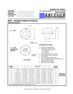 rpn &ndash; round punkah nozzle - Krueger-HVAC