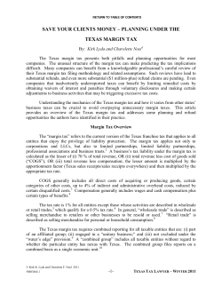 save your clients money &ndash; planning under the texas