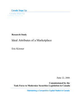 D: The Attributes of an Ideal Market