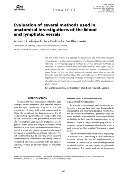 Evaluation of several methods used in anatomical
