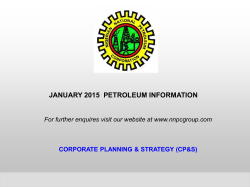 JANUARY 2015 PETROLEUM INFORMATION