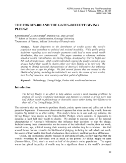 the forbes 400 and the gates-buffett giving pledge