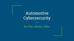 Automotive Cybersecurity