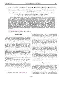 La-doped and La/Mn-co-doped Barium Titanate Ceramics
