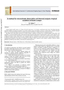 A Method for Microclimate Observation and Thermal Analysis