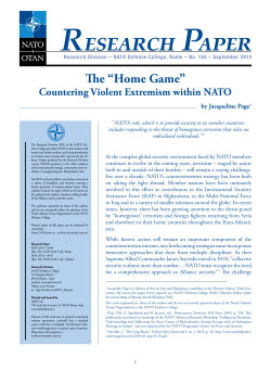 The "Home Game": Countering Violent Extremism within NATO